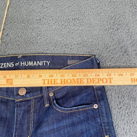 Citizens of Humanity Jeans Womens 26 Elson Mid Rise Straight Leg Blue Dark Wash - Picture 8 of 10